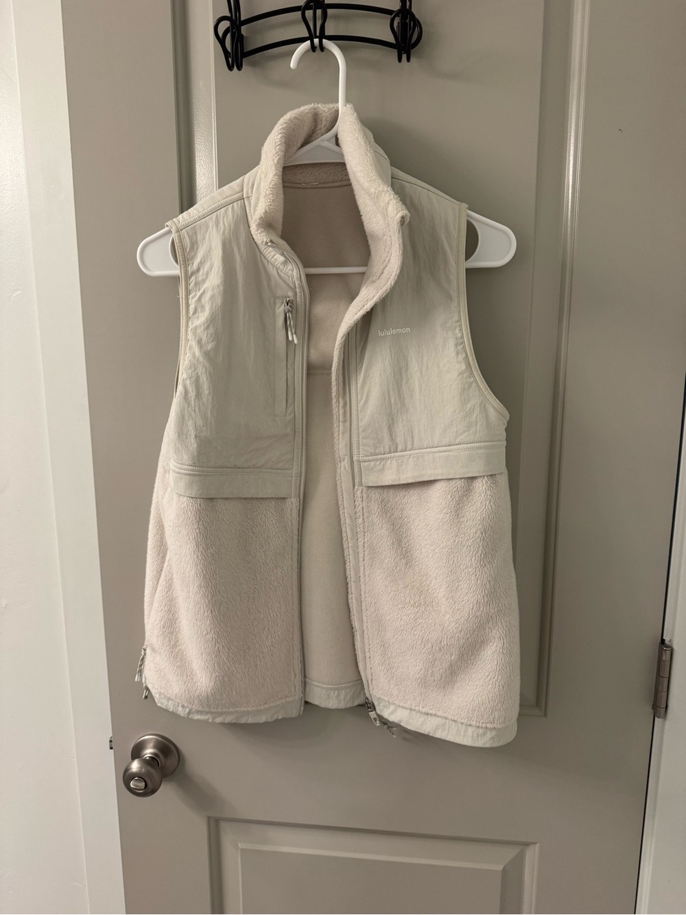 lululemon athletica Cream Sherpa Fleece Vest